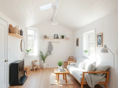 Moderne rekkehus med carport og hage